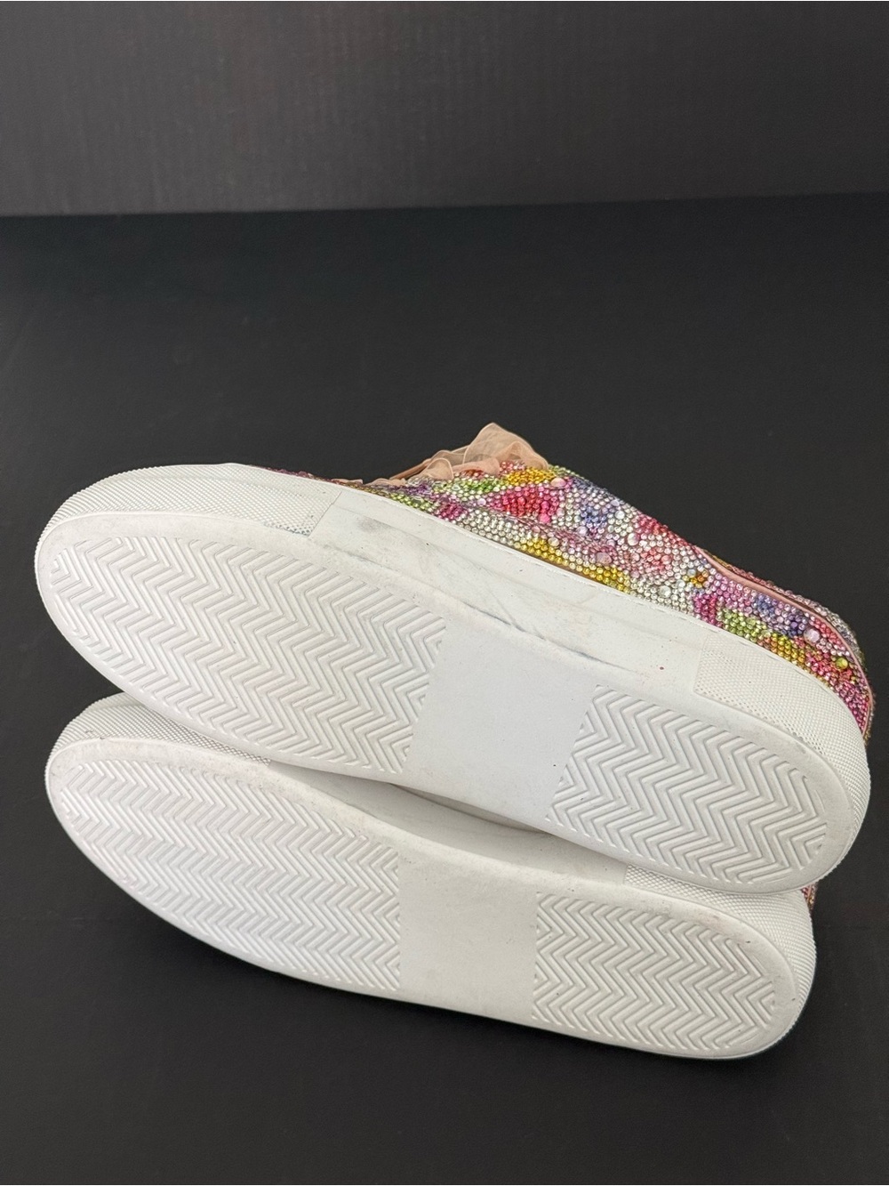 Betsy Johnson Rhinestone Multi-Color Sneakers Size 9.5 - Picture 5 of 13